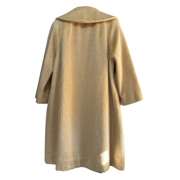 Vintage 1950’s Lilli Ann Paris San Francisco Womens Beige Wool Blend  Swing Coat - Picture 2 of 8
